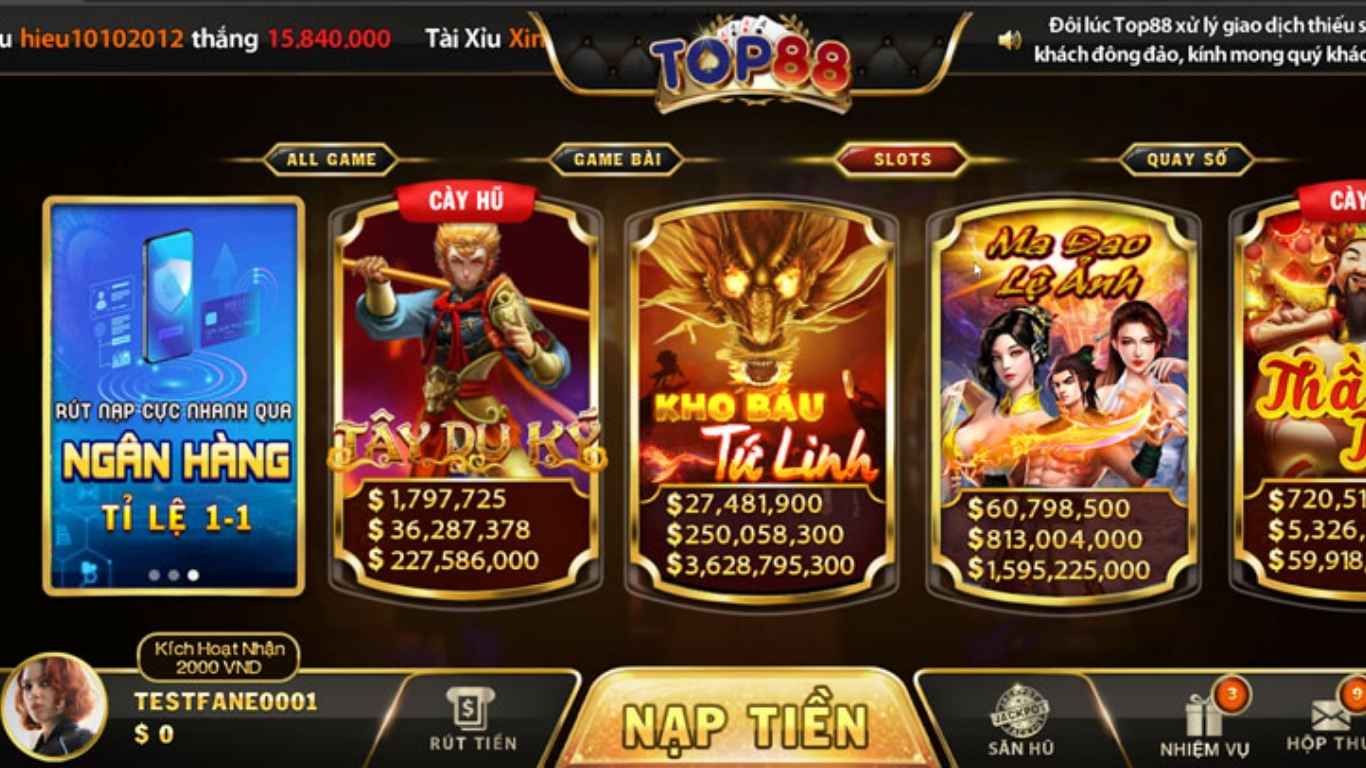 Các ưu điểm của cổng game đổi thưởng Top88 Các ưu điểm của cổng game đổi thưởng Top88