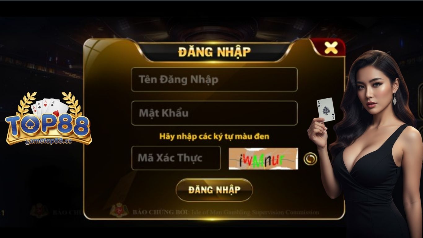 Hướng dẫn đăng nhập Top88 thành công