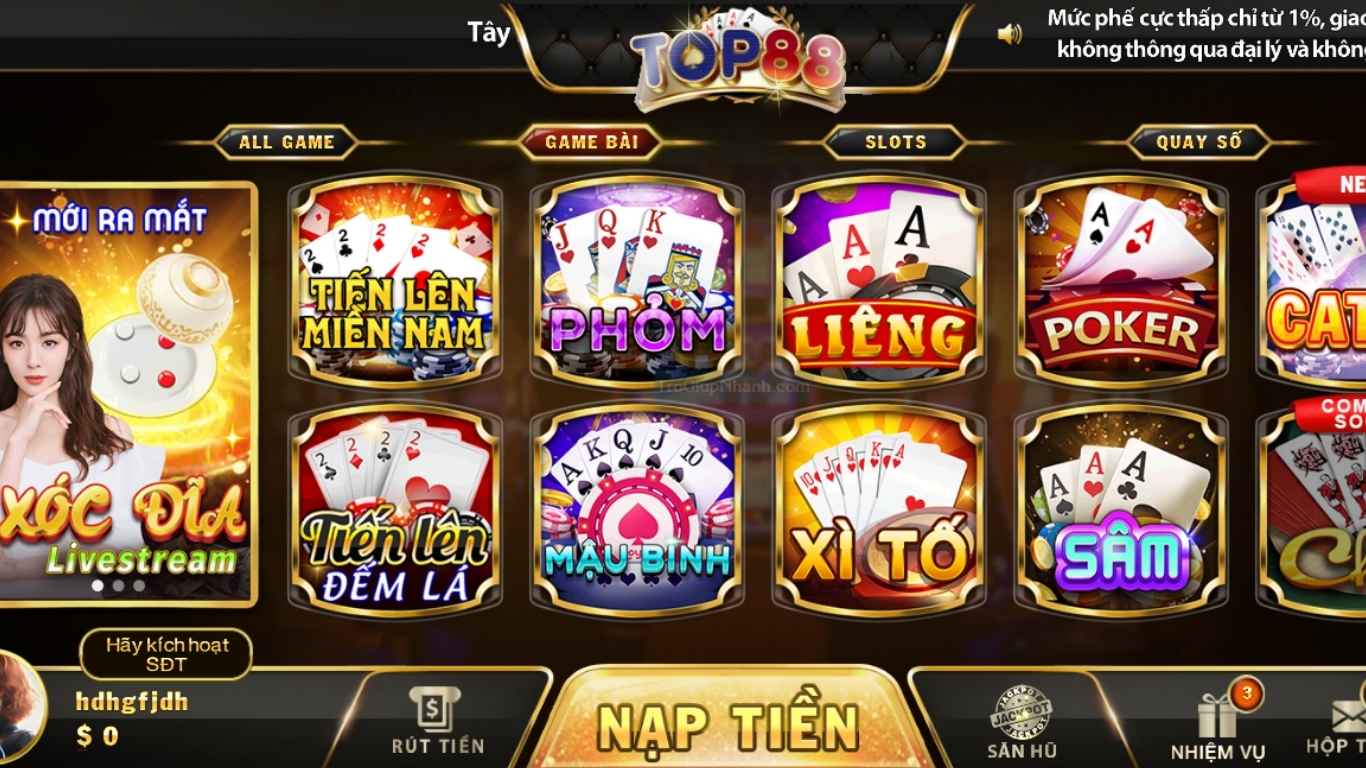 Hướng dẫn tham gia khuyến mãi Top88